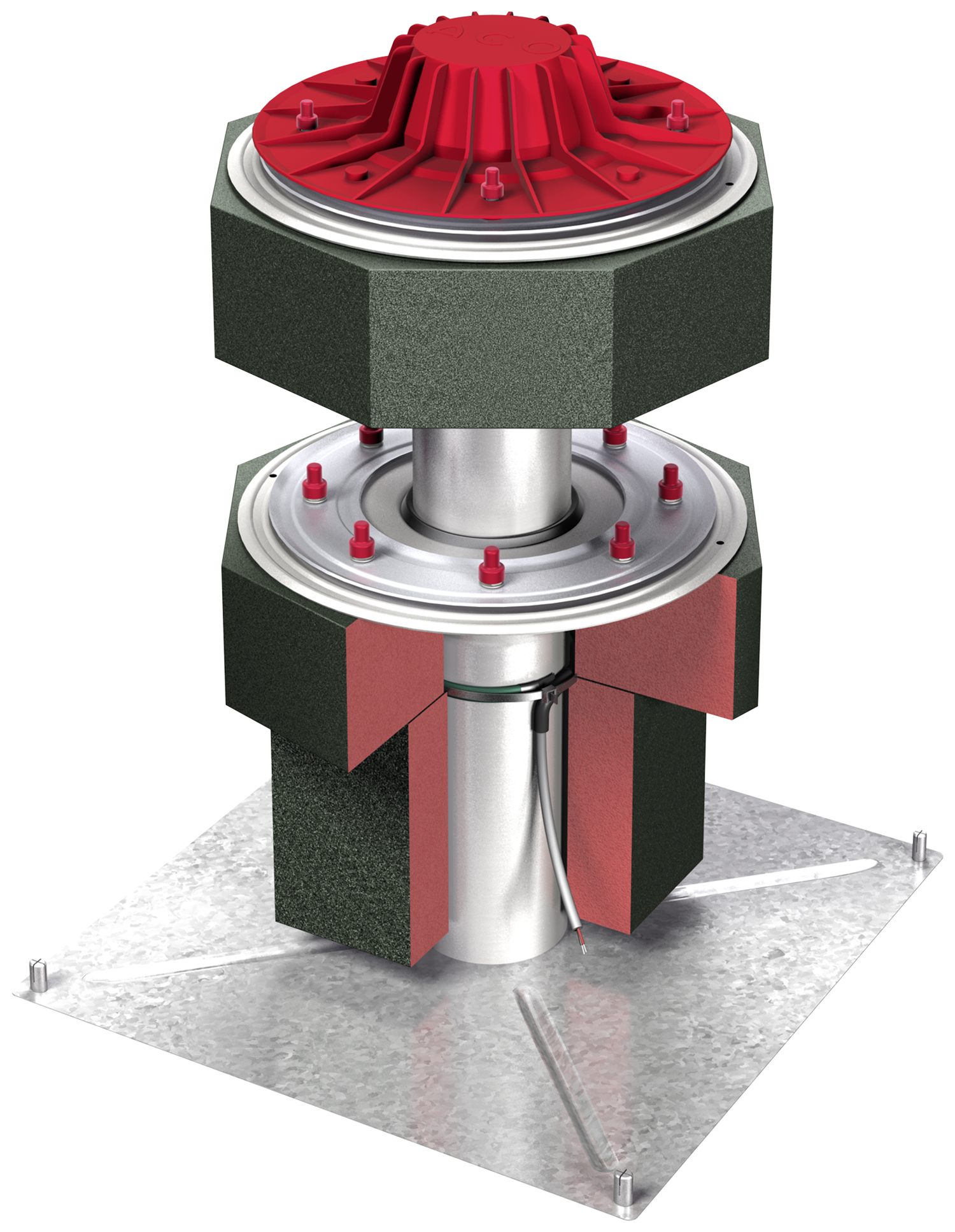 Komplettabläufe 2-teilig/Stutzenneigung: 90° – DN 70 | Unterdruckentwässerung