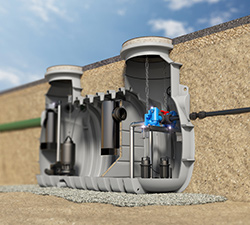 Fettabscheider – Vollentsorgung mit integrierter Pumpstation