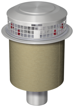 Komplettabläufe 1-teilig/Stutzenneigung: 90° | Freispiegelentwässerung