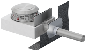 Attikakomplettabläufe Spin (45°/90°) – Freispiegelentwässerung