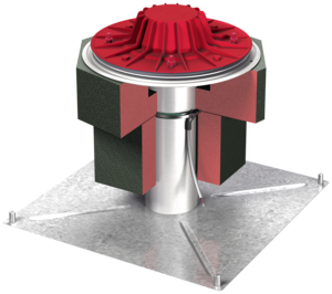 Komplettabläufe 1-teilig/Stutzenneigung: 90° – DN 70 | Unterdruckentwässerung