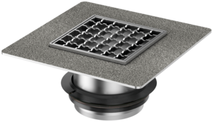 Aufsatzstücke mit besandetem Flansch für Fußbodenbeschichtungen für Ablaufkörper Variant-CR 142