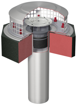 Komplettabläufe 1-teilig/Stutzenneigung: 90° | Freispiegelentwässerung