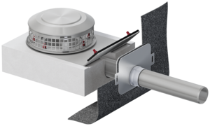 Attikakomplettabläufe Spin (45°/90°) – Freispiegelentwässerung