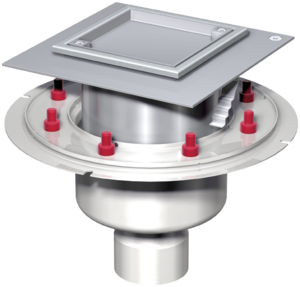 Finor – Reinigungsverschlüsse 2-teilig, K 3, Deckel für wählbare Oberflächen mit Dünnbettflansch