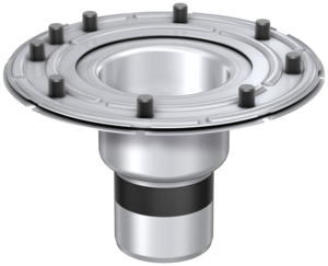 Ablaufkörper Variant-CR 142, DN 100 zu Hygiene-Kastenrinne 200 mm