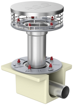 ACO Flachdachkomplettabläufe Variant-Spin – 2-teilig zur Freispiegelentwässerung