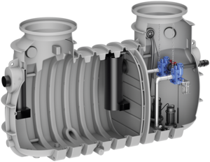 Fettabscheider mit integrierter Pumpstation LipuLift-P-B Basisausführung