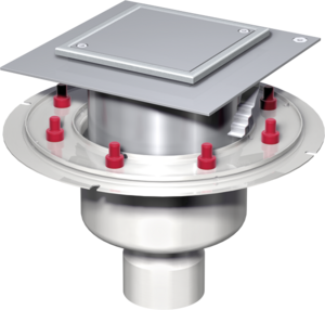 Finor – Reinigungsverschlüsse 2-teilig, M 125, Deckel aus Edelstahl mit Dünnbettflansch