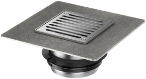 Aufsatzstücke mit besandetem Flansch für Fußbodenbeschichtungen für Ablaufkörper Variant-CR 142