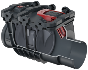 Rückstaudoppelverschlüsse Triplex Typ 2 – für freiliegende Rohrleitungen