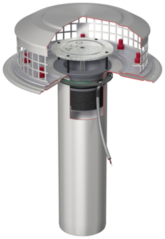 Komplettabläufe 1-teilig/Stutzenneigung: 90° | Freispiegelentwässerung