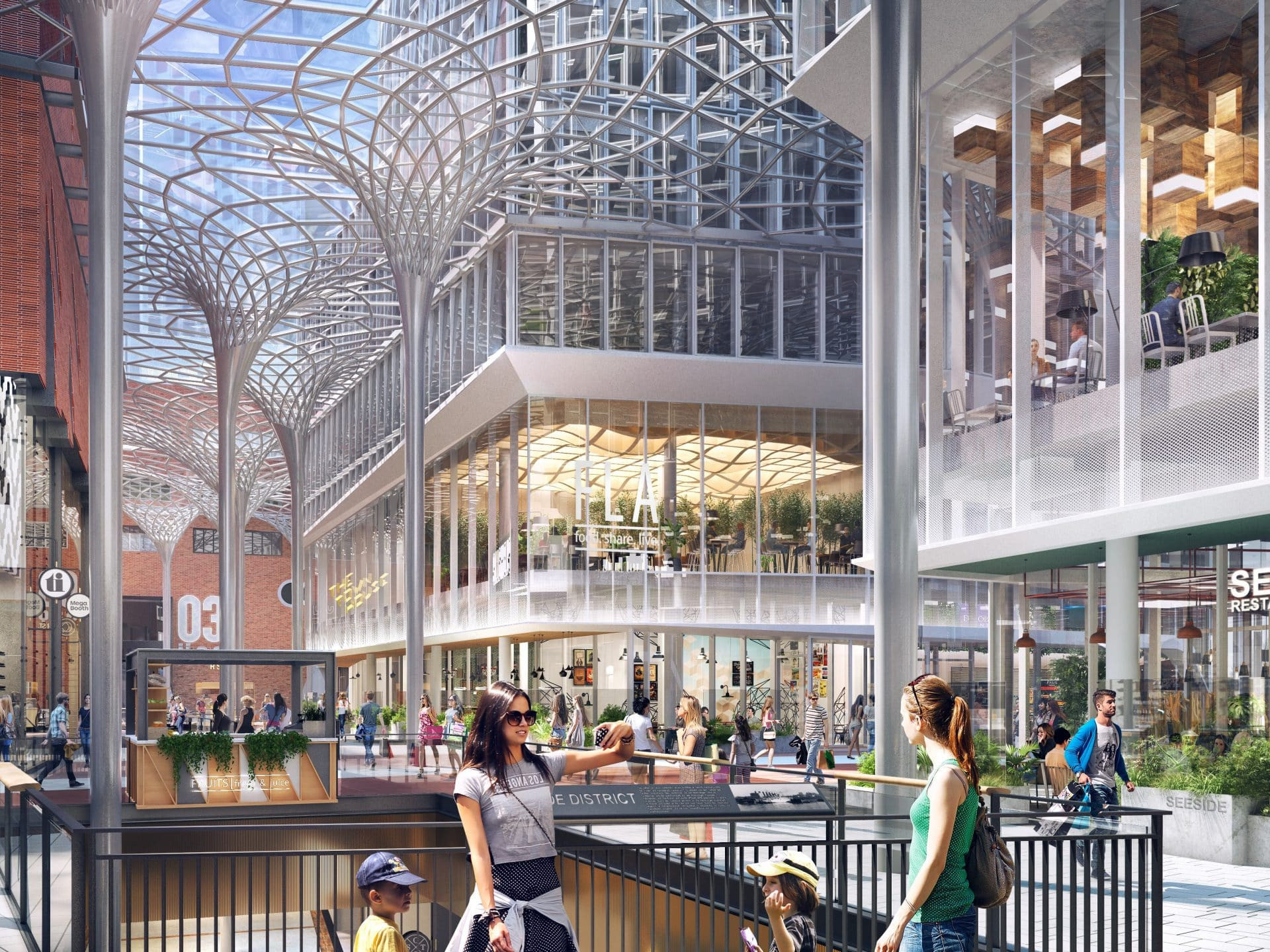 Westfield Hamburg-Überseequartier mit einzigartigem Glasdach