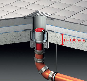 Montagefreundlich: Sicherer Einbau auch bei Mindestdeckendicken von 100 mm