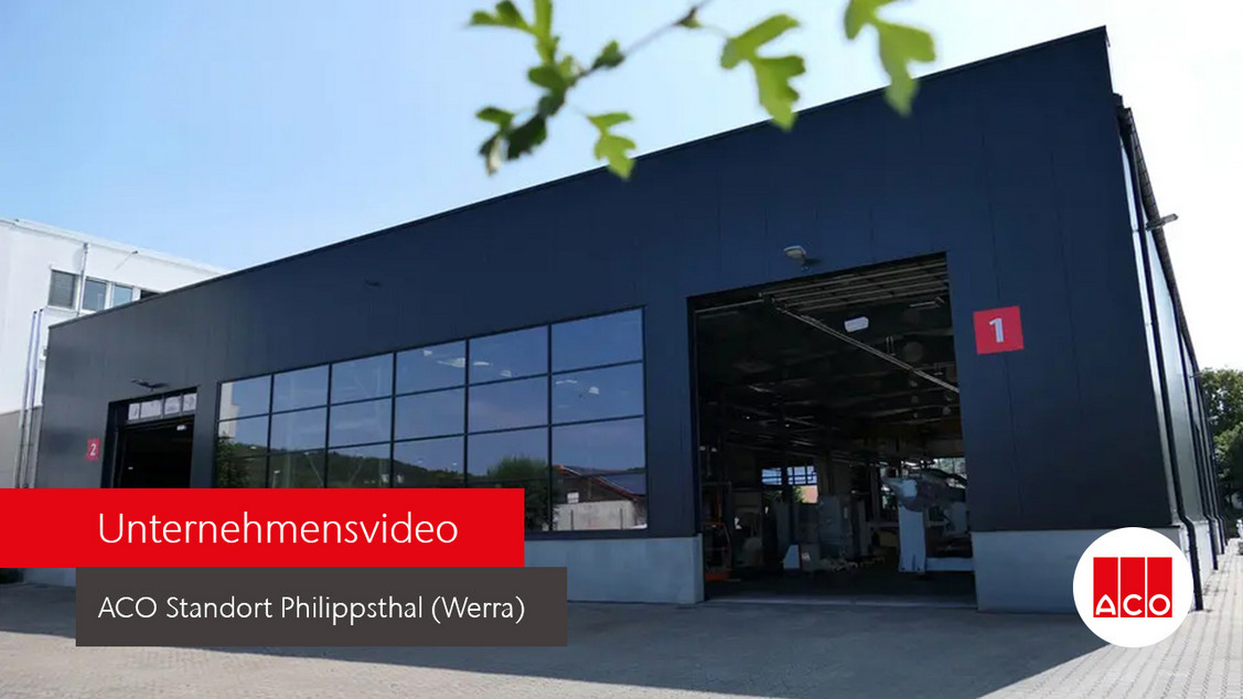 ACO Haustechnik Philippsthal Gebäude Fertigung von Edelstahlprodukten