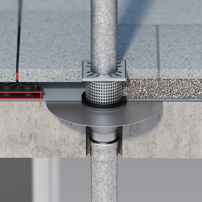 ACO Balkonablauf DN70 Ohne Glocke Aufsatzstueck EBV V01