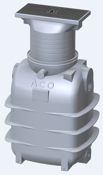 Leichtfluessigkeitsabscheider Erdeinbau Basis Rendering