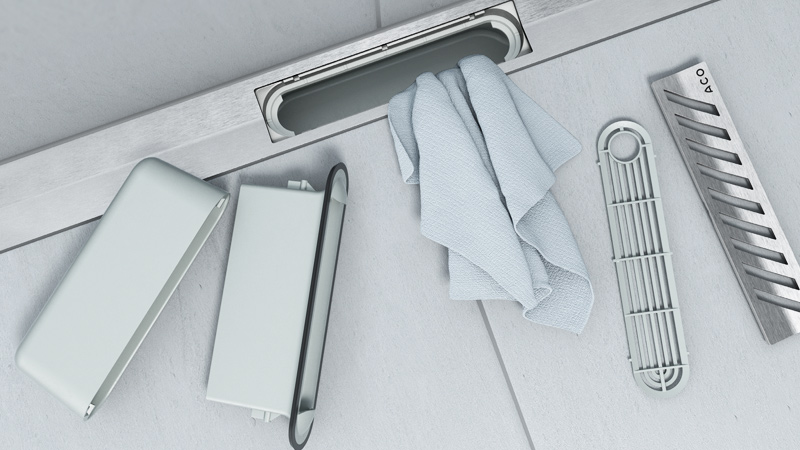 Herausnehmbare Innenteile und einfache Reinigung der ShowerDrain S+ Herausnehmbare Innenteile und einfache Reinigung der ShowerDrain S+